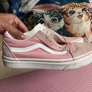 VANS Old Skool Pink Low Top Suede Skate Sneakers